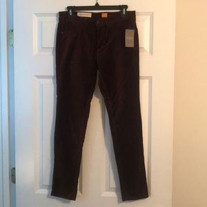 Anthropologie Pilcro brown velvet skinnies size 28