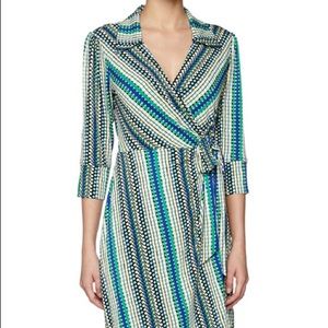 Laundry Dotted Striped Print Dress