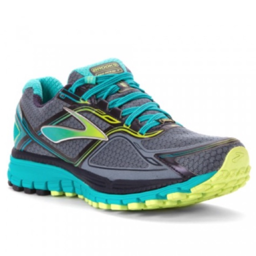 Brooks Ghost 8 Gray and Turquoise size 8
