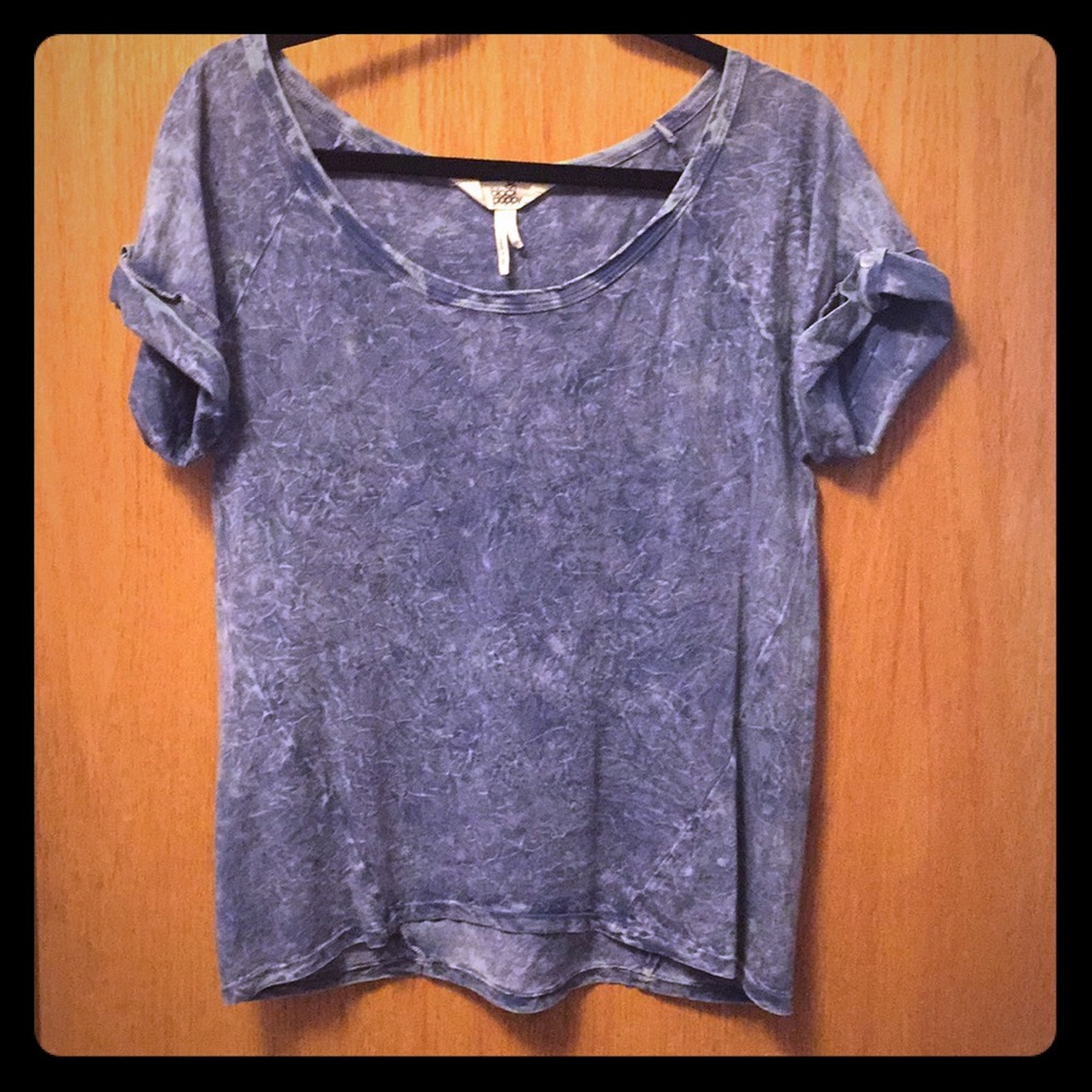 Blue Acid-washed Top
