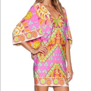 Trina Turk colorful woodblock floral coverup