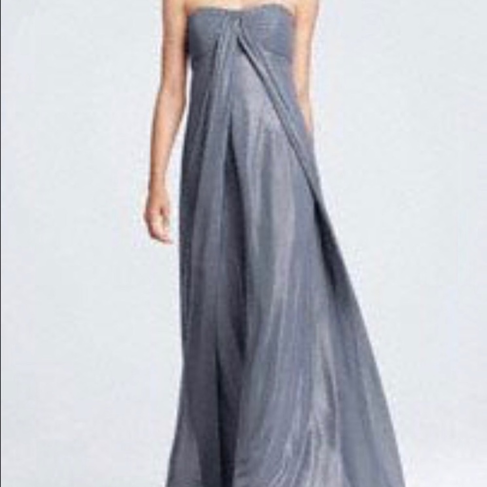 Pewter Strapless Goddess Gown