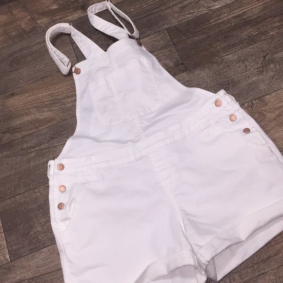 Old Navy Pants - Old Navy white shirts overalls sz L