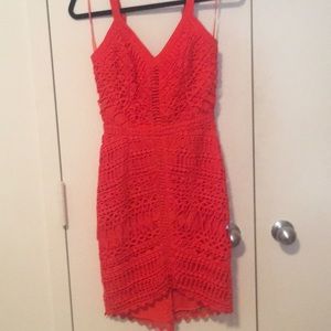 new w. tags red/orange cocktail dress