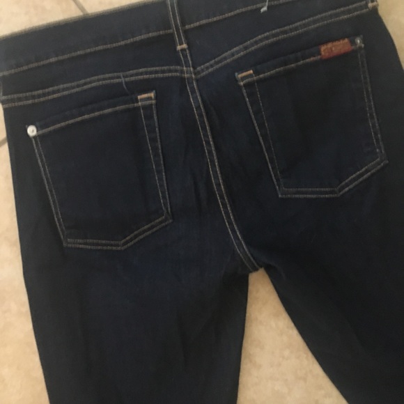 7 for all mankind dark wash skinny jeans - Picture 2 of 2