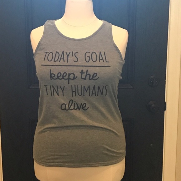 Tiny humans racerback knit tank top Workout Mom - Picture 2 of 3