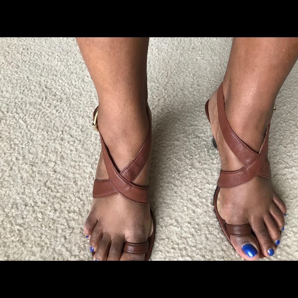 Michael Kors Criss Cross Wedge Sandals. - Picture 3 of 7