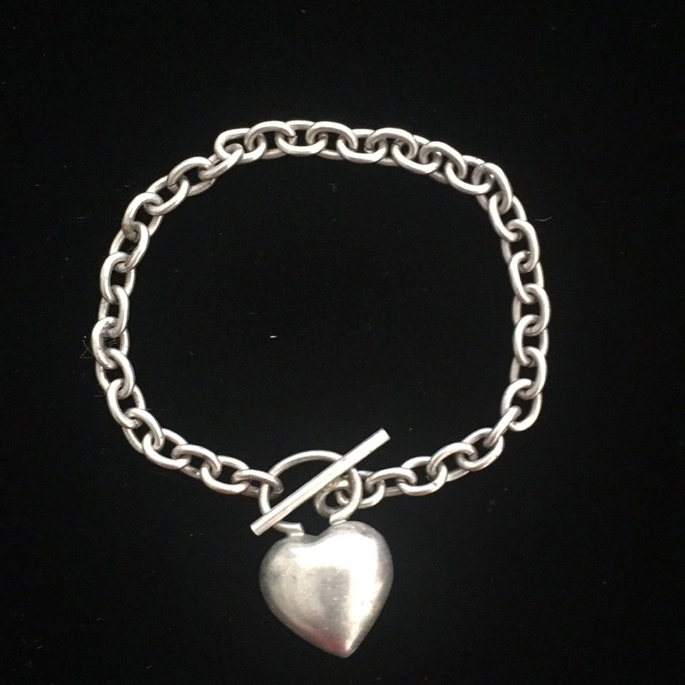 Sterling Silver Heart Bracelet.