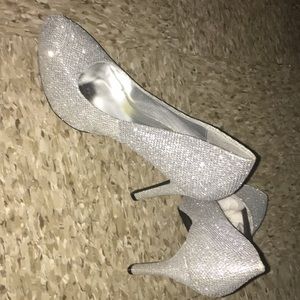 Silver Sparkled Shoes