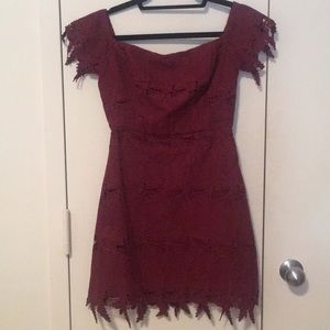OTS burgundy dress