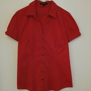 Red Classic Button-Down (Express)