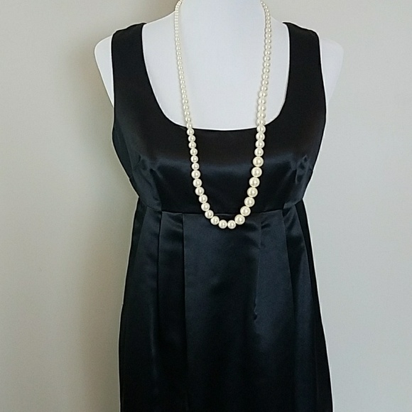 Michael Kors Dresses & Skirts - Michael Kors Black Satin Cocktail Dress SIZE 6