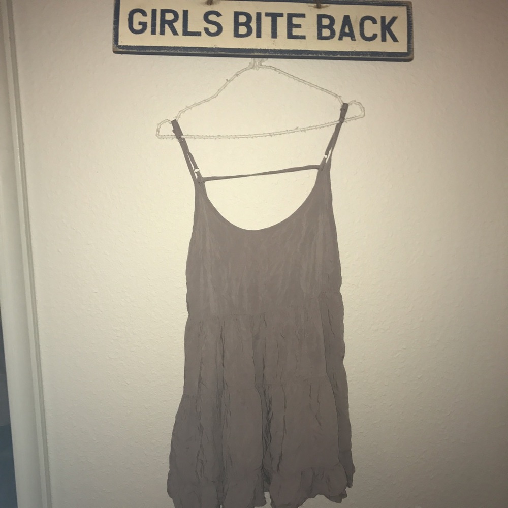 Dark beige dress brandy melville flowy