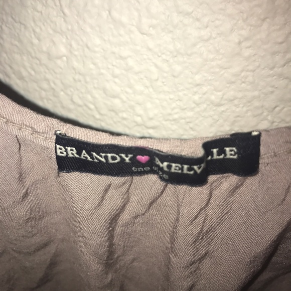 Dark beige dress brandy melville flowy - Picture 2 of 3