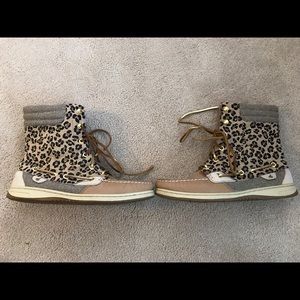 Cheetah Sperry Top-Sider boots