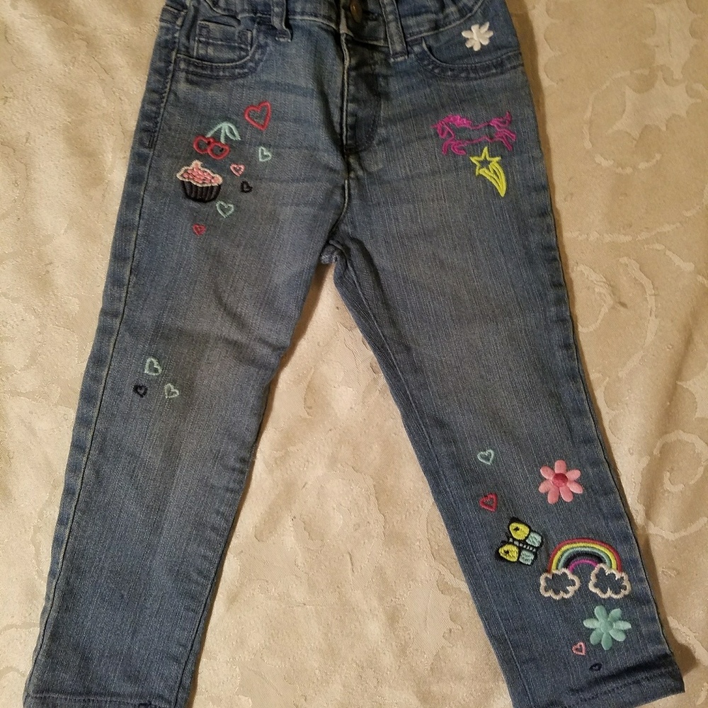 Toddler Girl Doodle Jeans