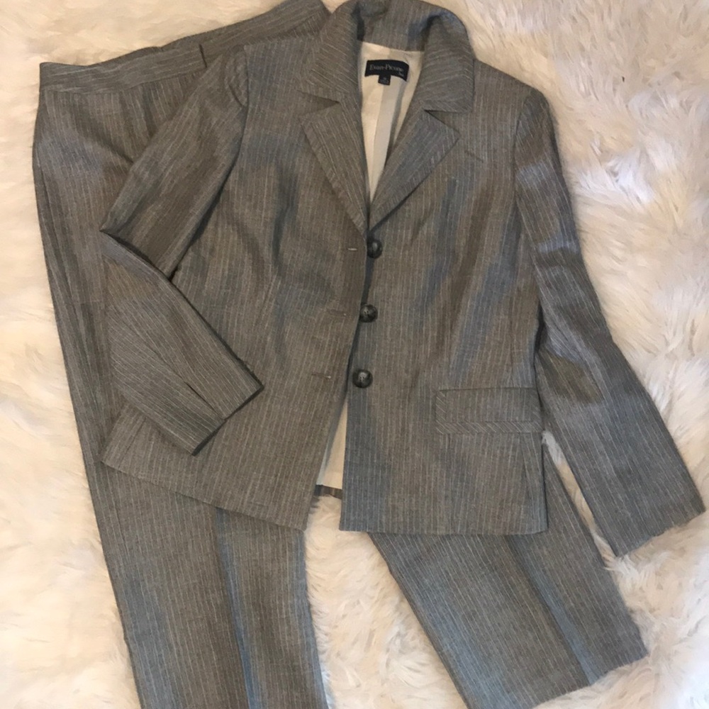 Evan Picone grey power suit
