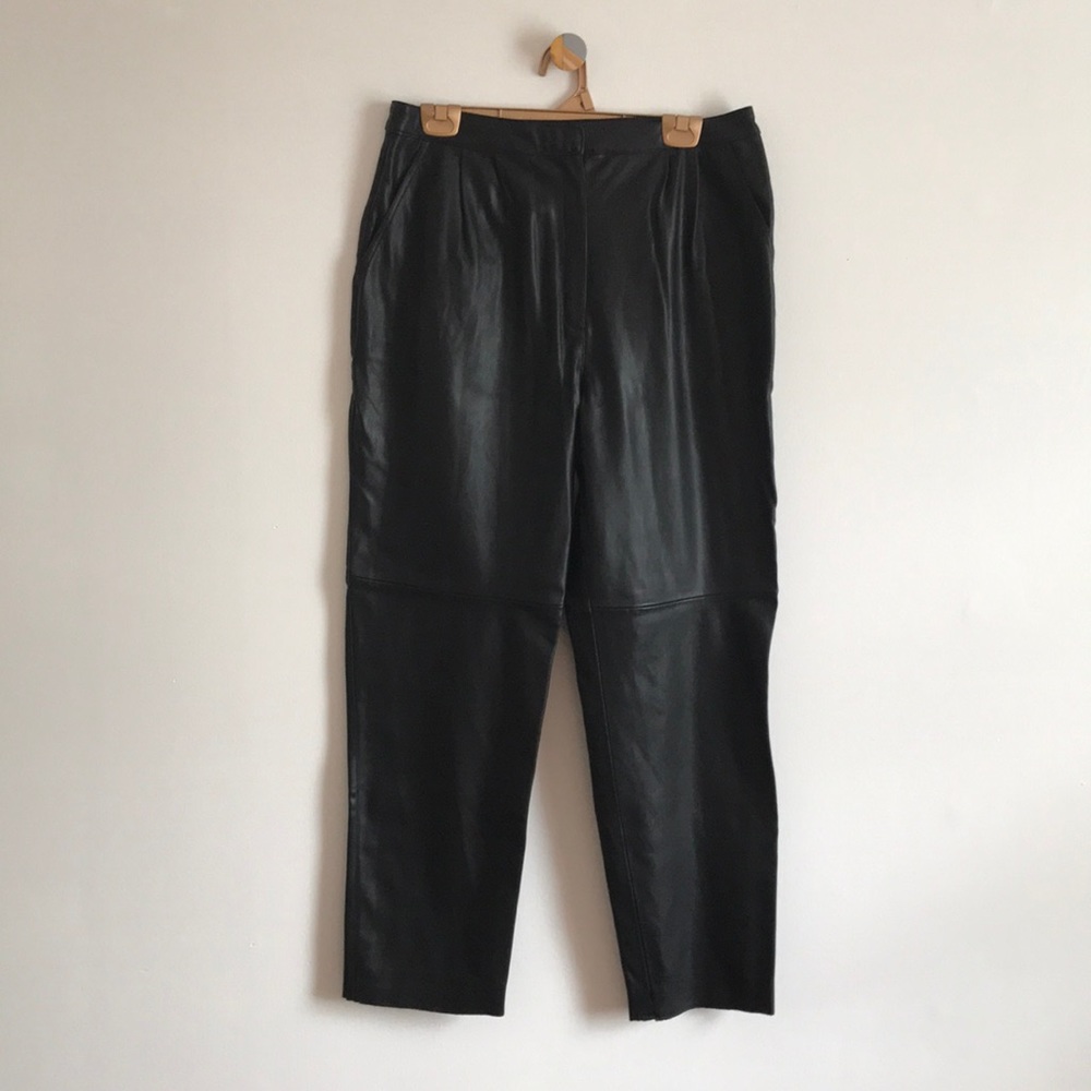Zara Black Leather Trousers