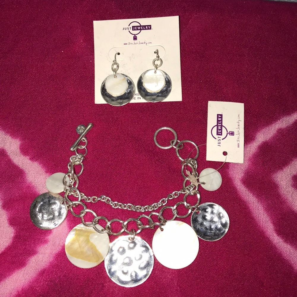 Moonlight bracelet and earrings set