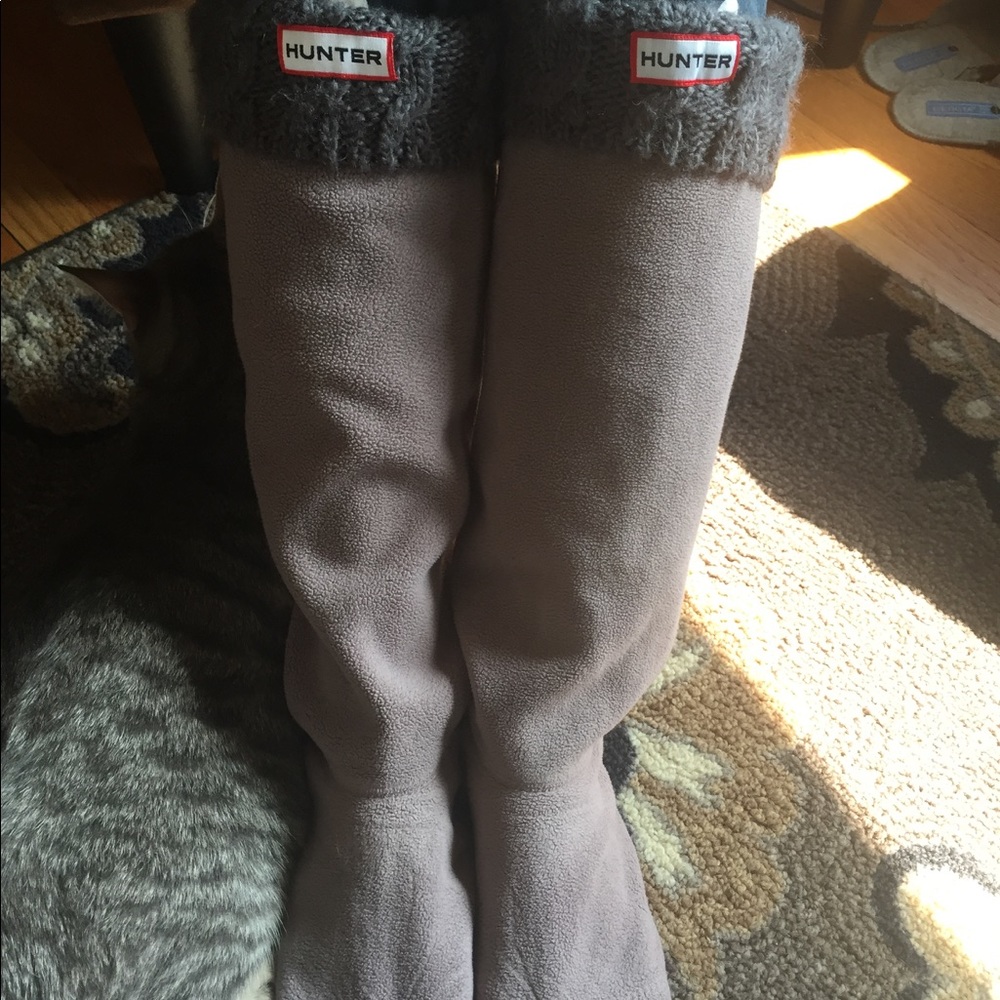 Grey Fleece Tall Hunter socks