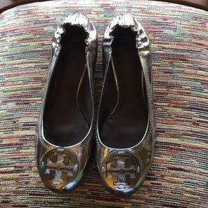 Tory Burch gunmetal flats size 8