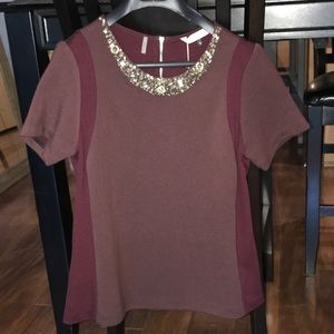Rebecca Taylor Embellished Tee Size 6