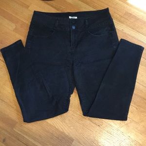 High waisted skinny black denim