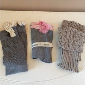 BUNDLE OF 3 PAIRS BOOT TOPPERS, NWOT