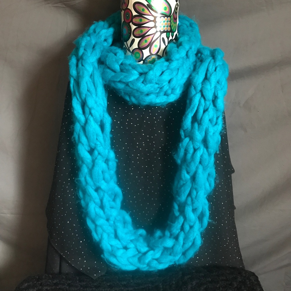 Arm Knitted Infinity Scarf
