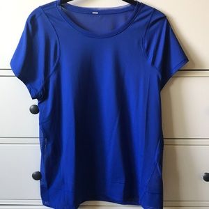 Lululemon Blue Tshirt with mesh back