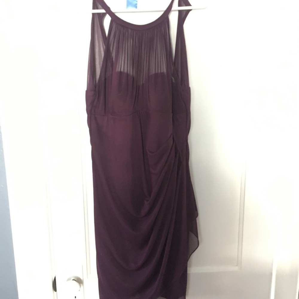 David's Bridal SHORT Deep Purple Dress