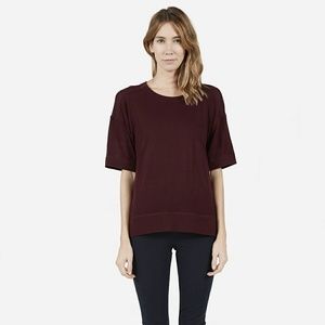Everlane luxe sweater mid sleeve burgundy