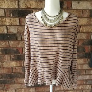 Anthropologie peplum sweater