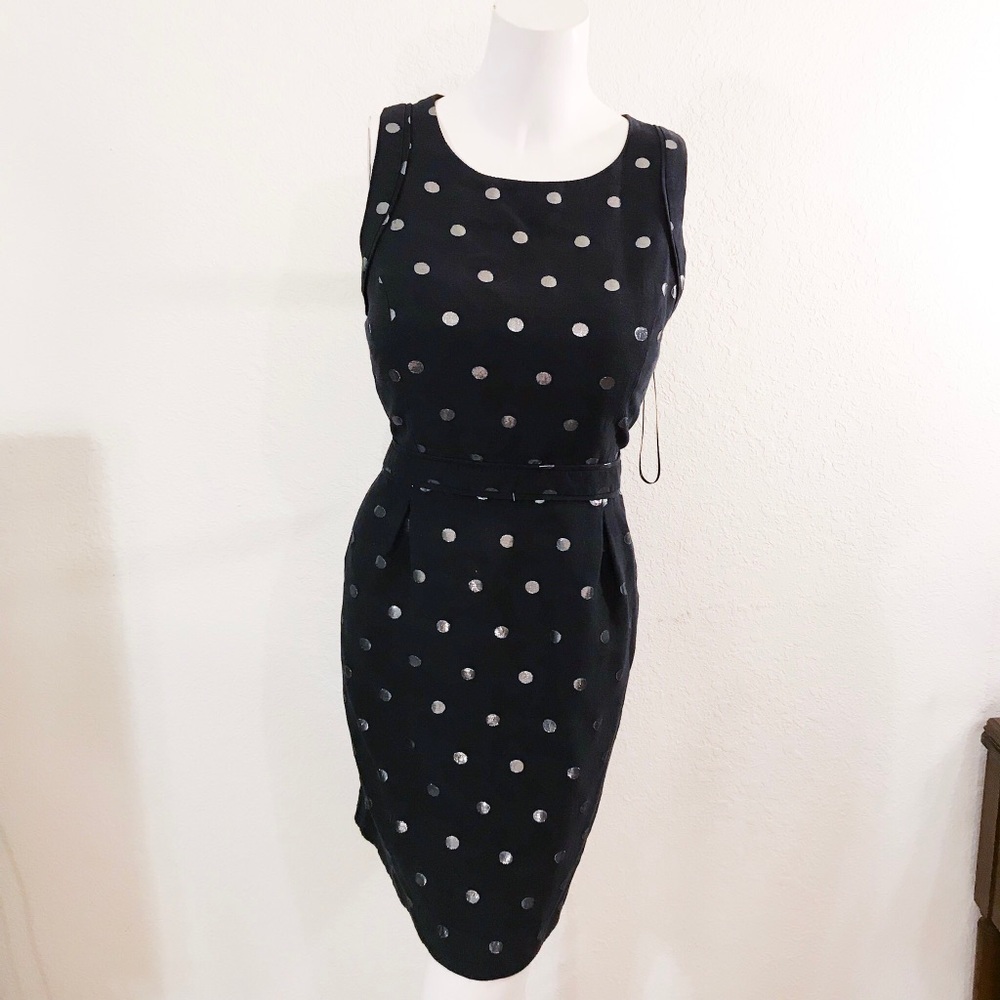 Darling black and silver polka dot mini dress