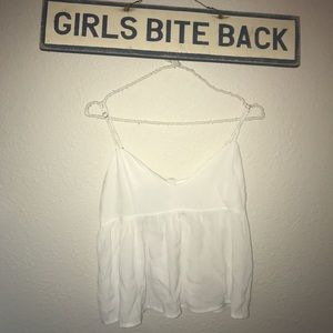 Brandy Melville white tank top with tie on back