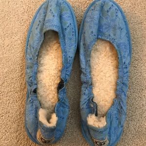 Blue UGG slip on shoes
