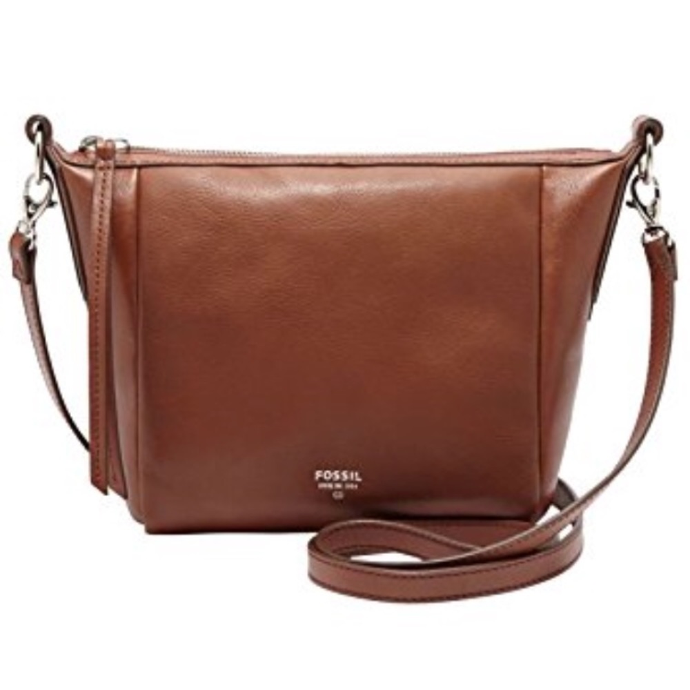 Fossil leather Crossbody in Cognac