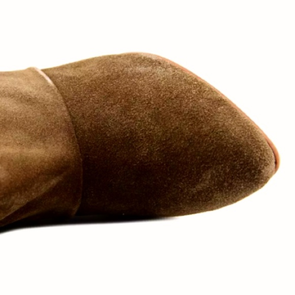 FREE PEOPLE Suede Ankle BOOTS Wedge Booties Tan - Picture 6 of 7