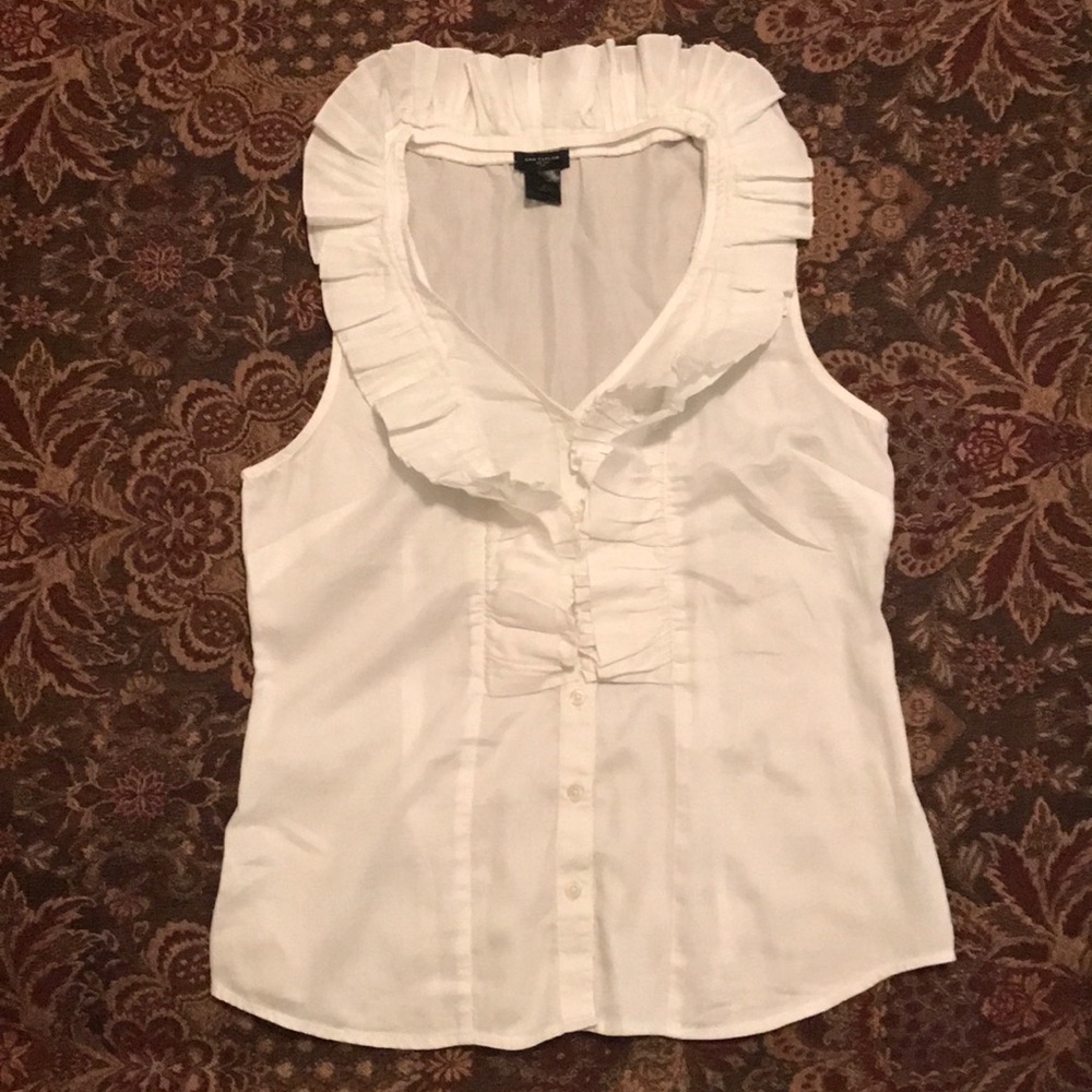 Ruffled V-neck Blouse