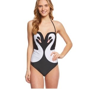 Betsey Johnson Swan Swim Suit