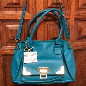 Gorgeous turquoise leather bag