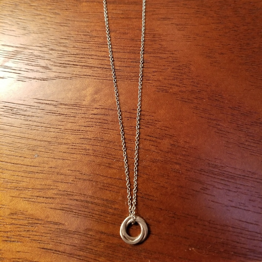 Dogeared Tiny Circle Necklace in silver