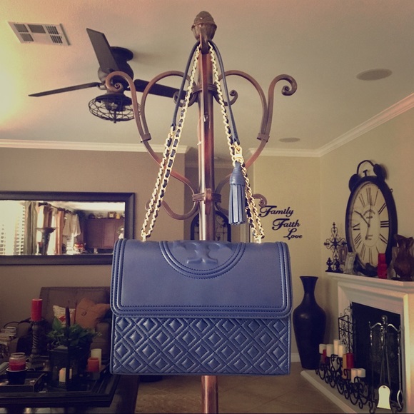 tory burch fleming navy blue