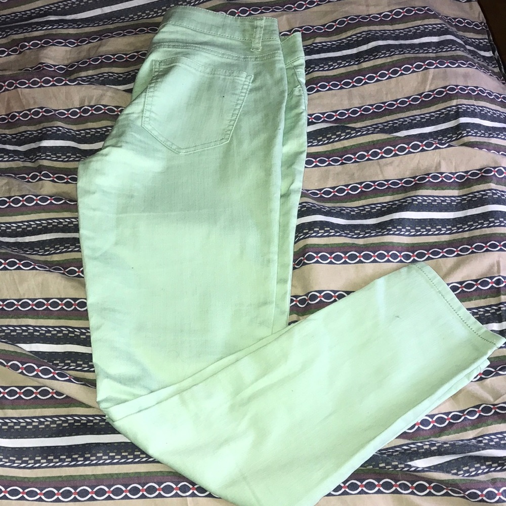 Mint colored jeans