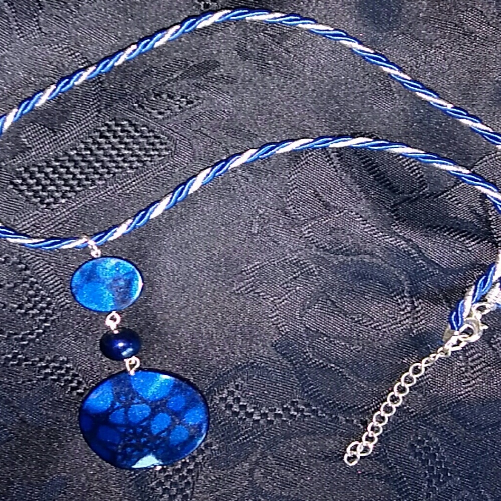 Blue and silver necklace