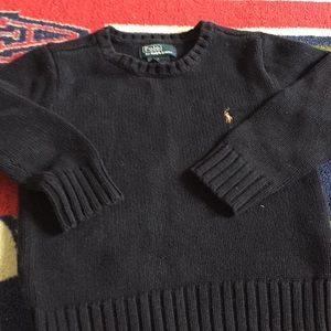 Navy polo sweater