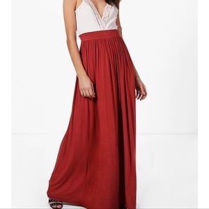 Floor Sweeping Jersey Maxi Skirt