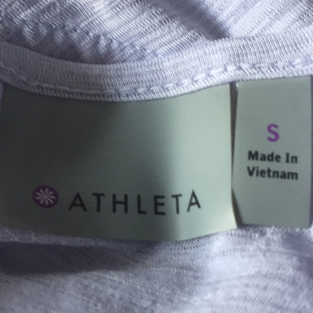 Athleta Light Blue 3/4 Sleeve Blouse Size S - Picture 3 of 3