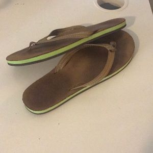 brown rainbows with green sides