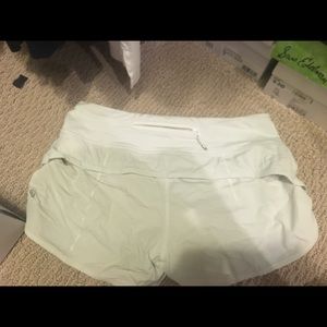 White lulu lemon shorts